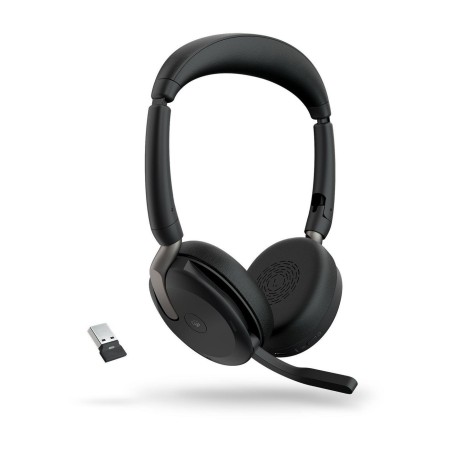 Jabra Evolve2 65 Flex MS Stereo Wireless Headset - Premium Comfort & Crystal Clear Sound - Black
